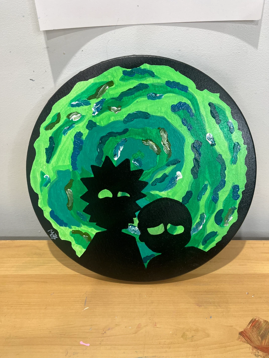 Rick & Morty portal painting(Hand-Painted Fan Art)