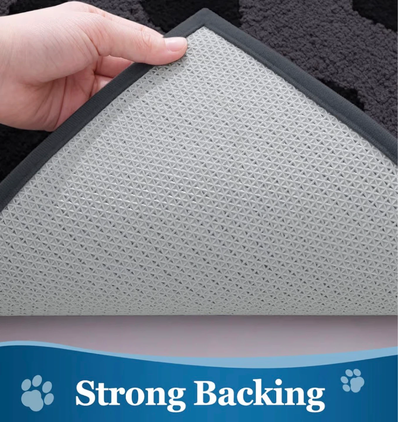 Ultra Soft Microfiber Paw Print Doormat 30" x 20" - photo 5