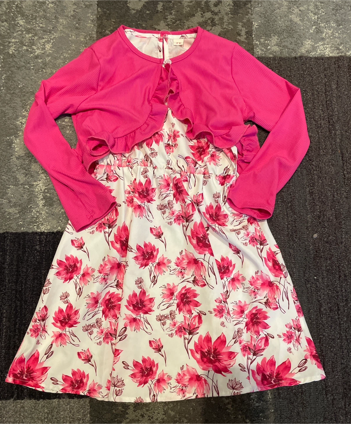 Dress and cardigan size 7