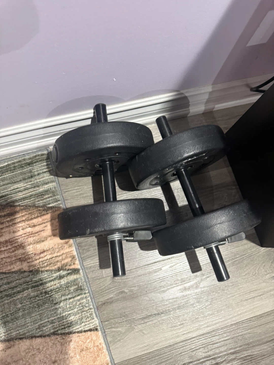 Pair of Black Dumbbells