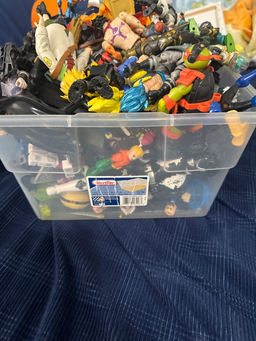 Assorted Lot of Action Figures in Storage Bin - photo 3