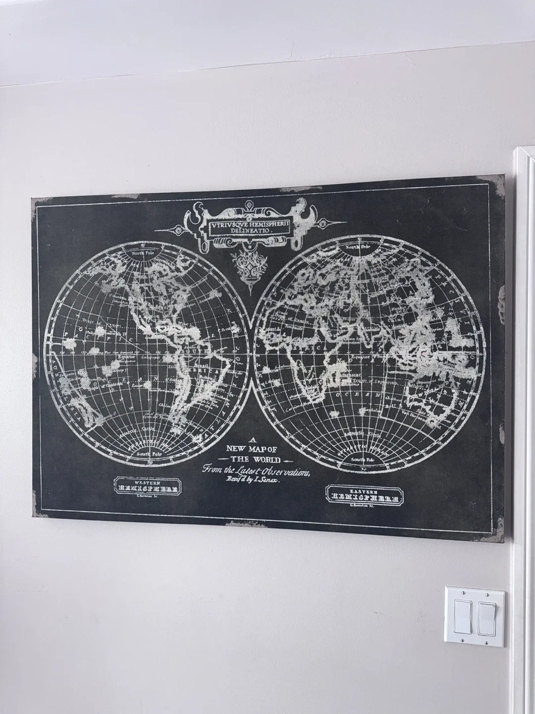 Vintage World Map Wall Art