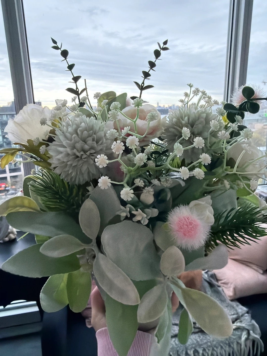 Artificial Flower Arrangement in White Pot - photo 2