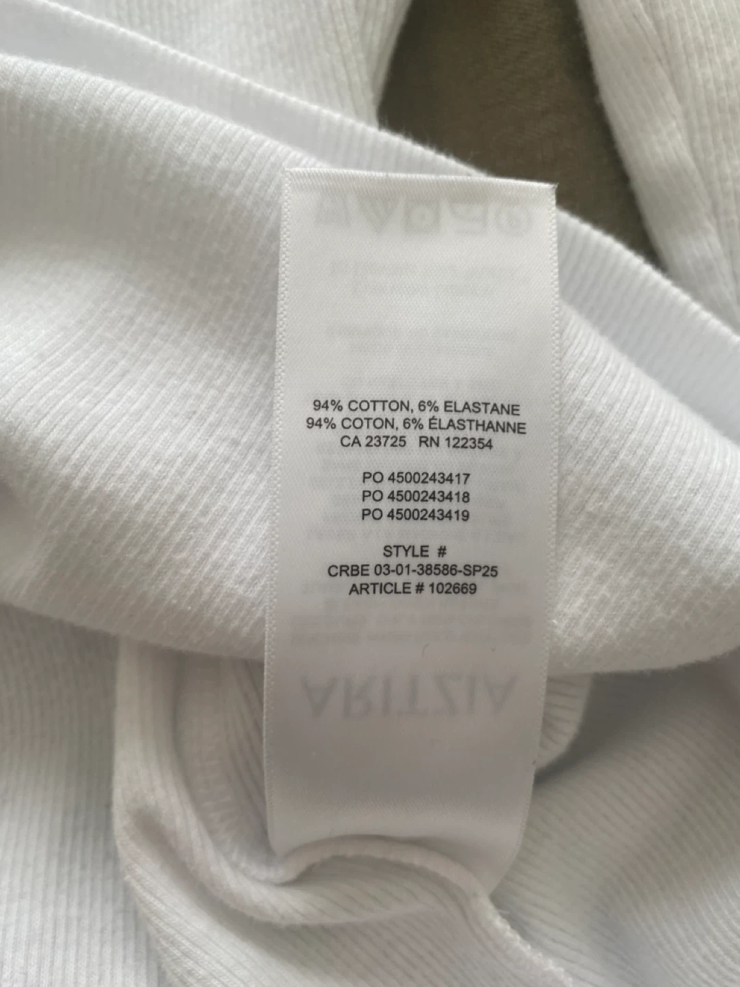 Aritzia White Long Sleeve Top - photo 4