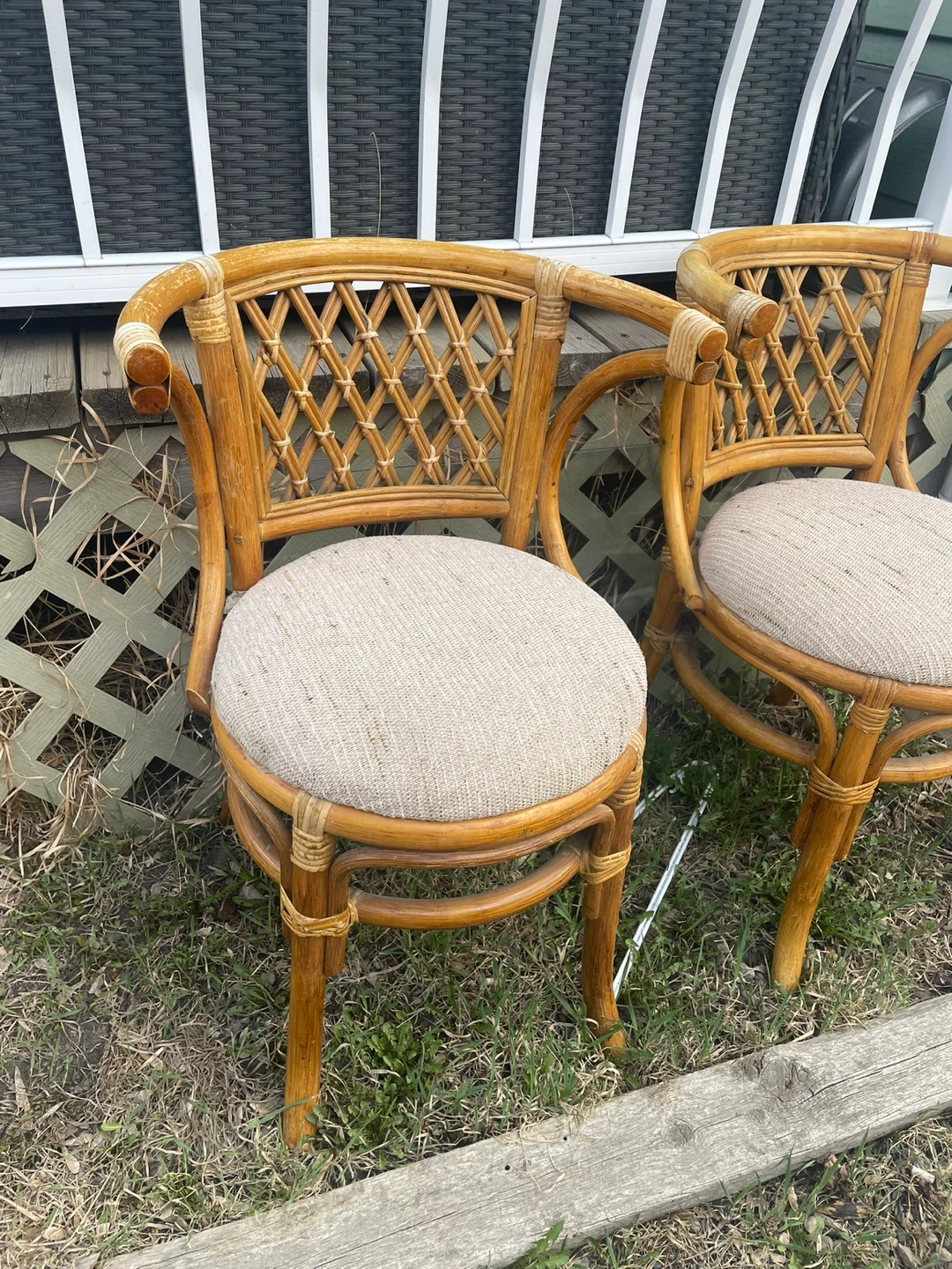 Bamboo Accent Chairs - Set of 2 - photo 2