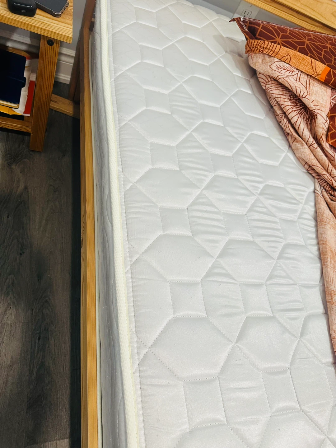Wooden double Bed Frame with Mattress