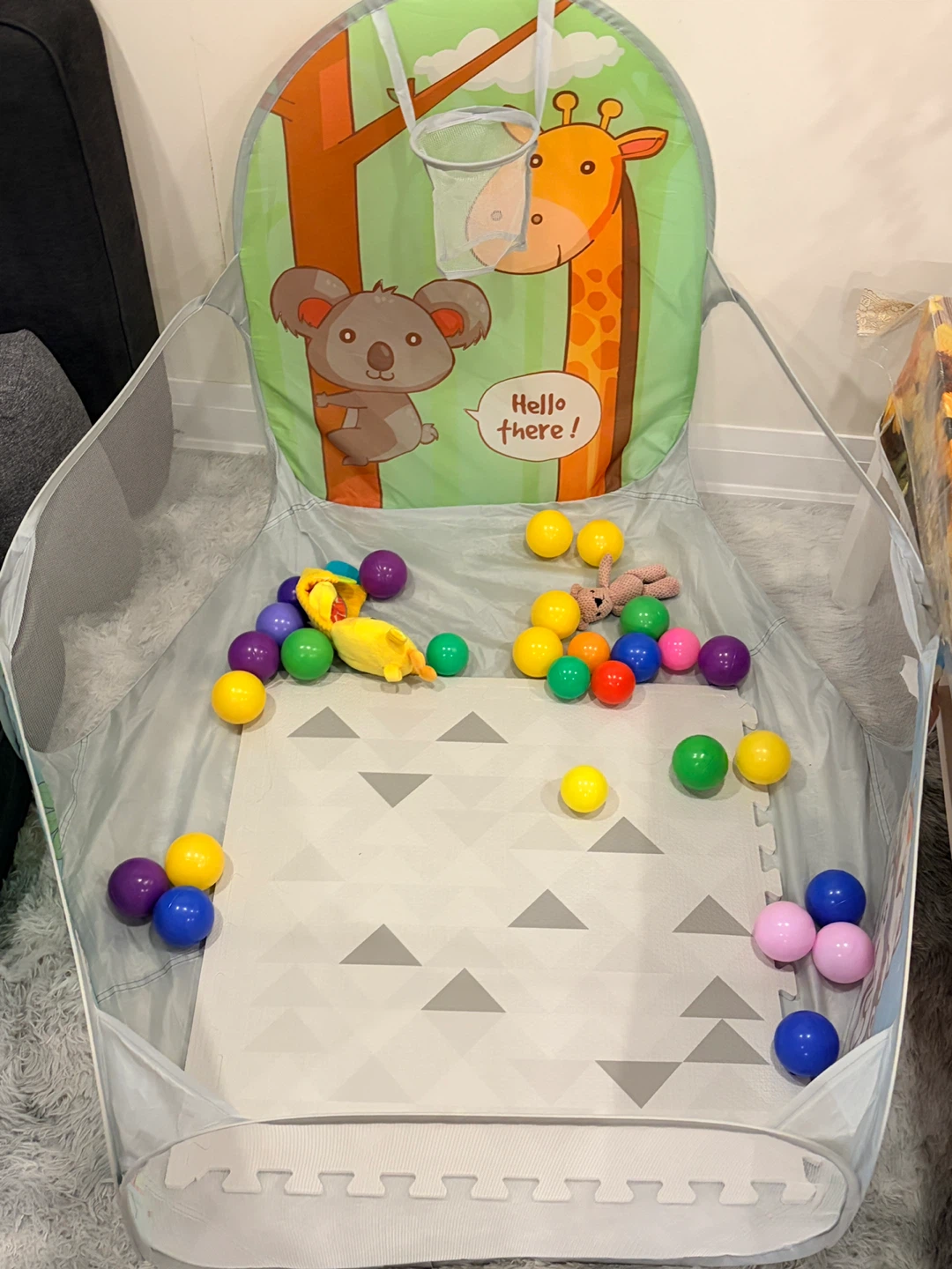 Kids Playpen Ball Pit with Hoop - photo 2