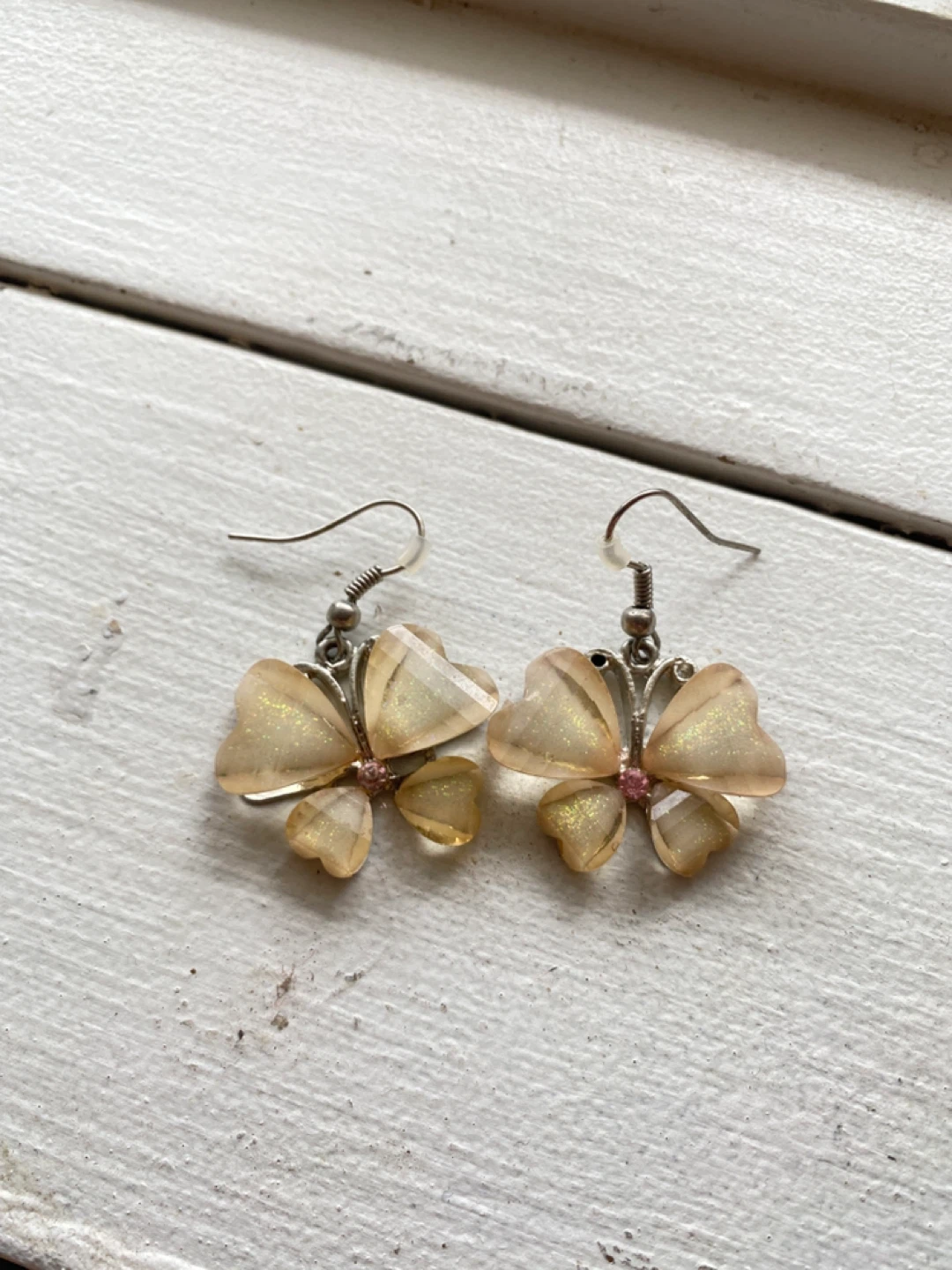 Glass Butterfly Earrings
