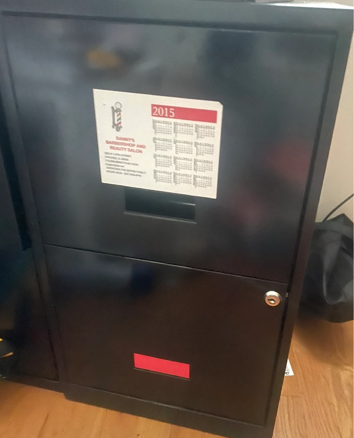 Black 2-Drawer Filing Cabinet