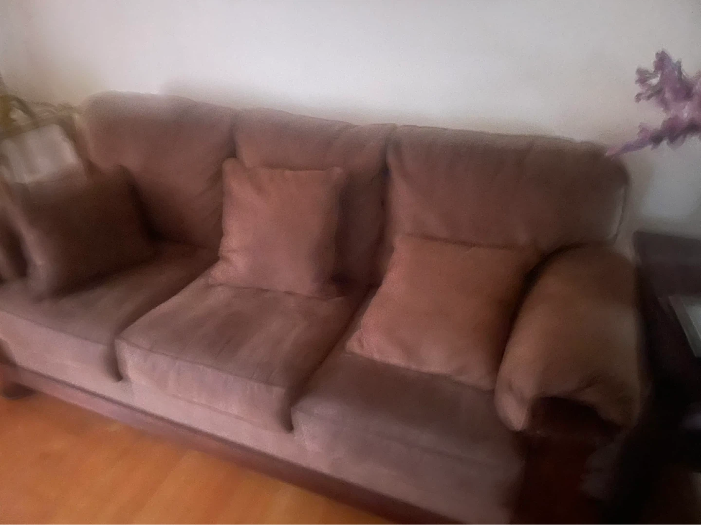 Brown 3-Seater Sofa with Cushions