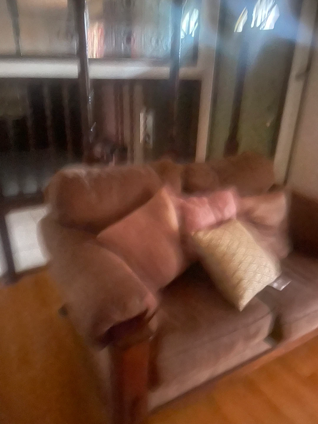 Brown Sofa with Pillows