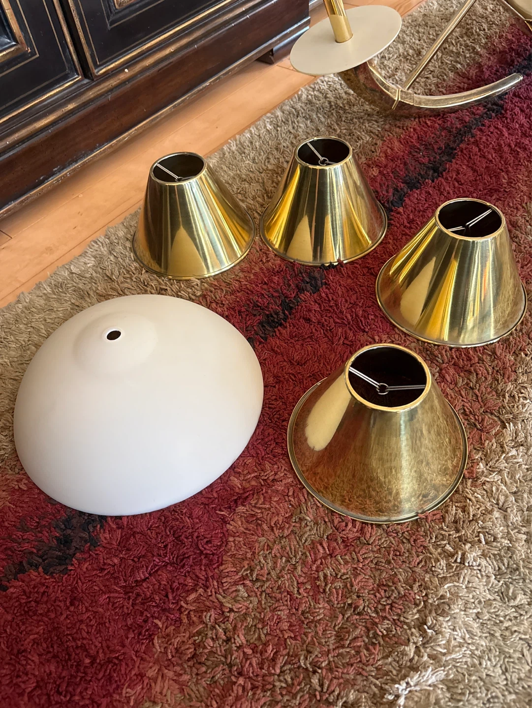 Brass and Off  White  Chandelier Parts - photo 2