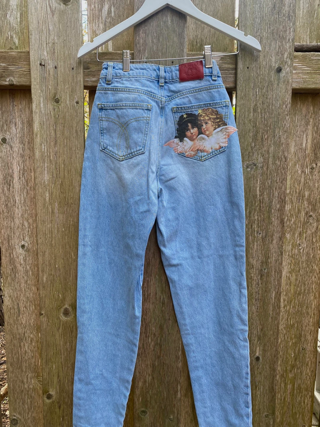 Fiorucci Angels Print Denim Jeans Size 25 - photo 2