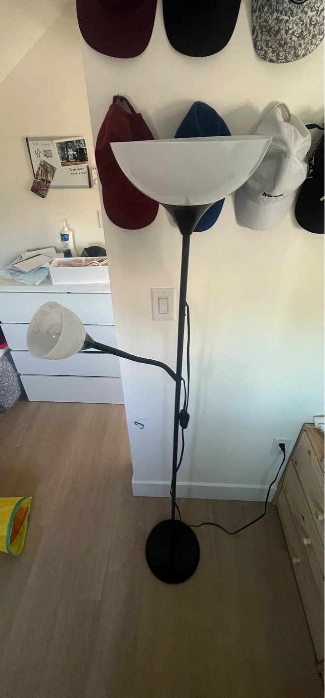 Black Floor Lamp with Adjustable Light - photo 2