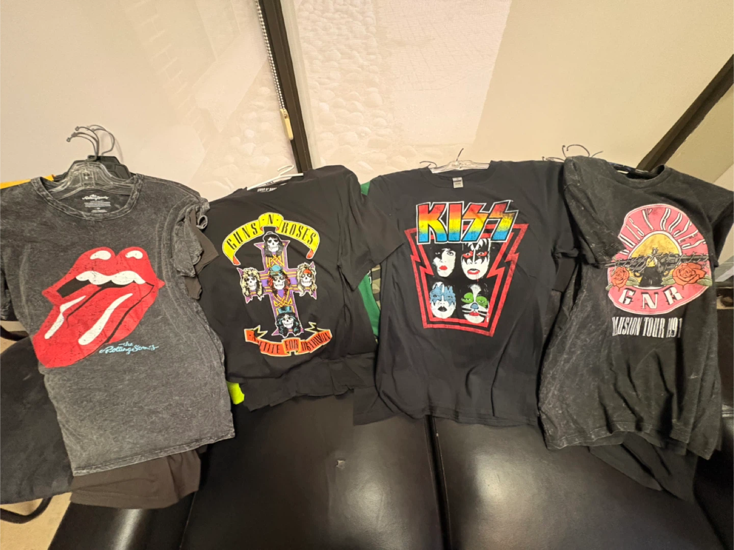 $50 for all! 4 Band Tees :R Stones, Guns N' Roses, KISS