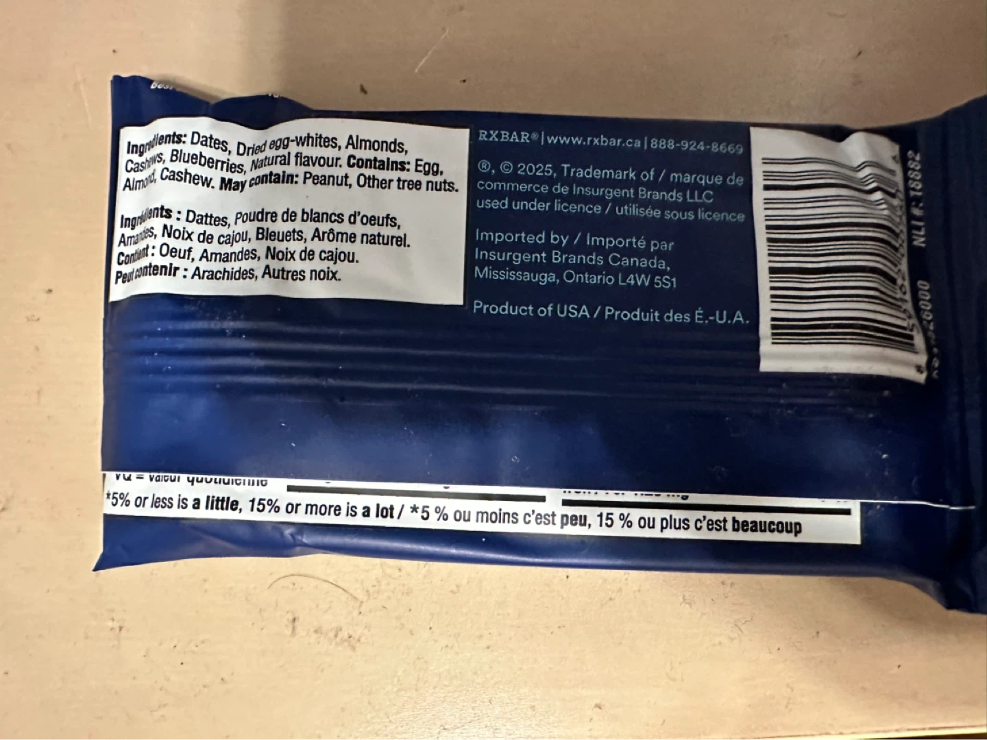 🆓 RXBAR Blueberry Protein Bar (2 Pack) - photo 2