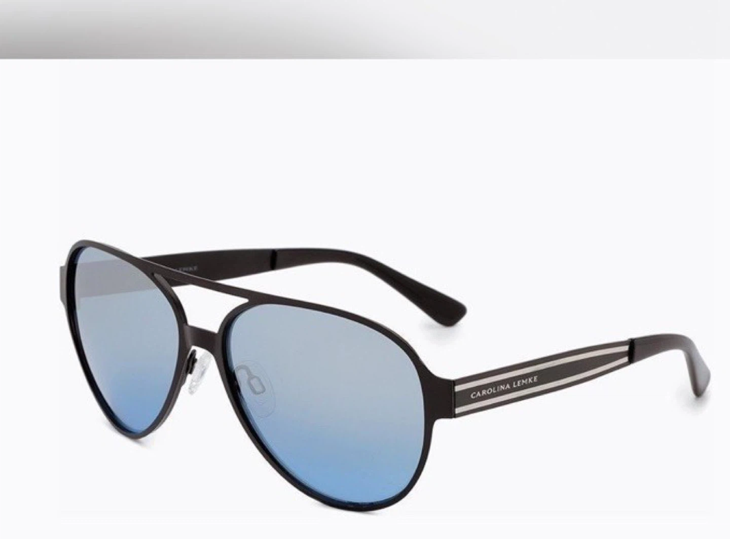 Carolina Lemke Designer Sunglasses - Tom Black, Matte