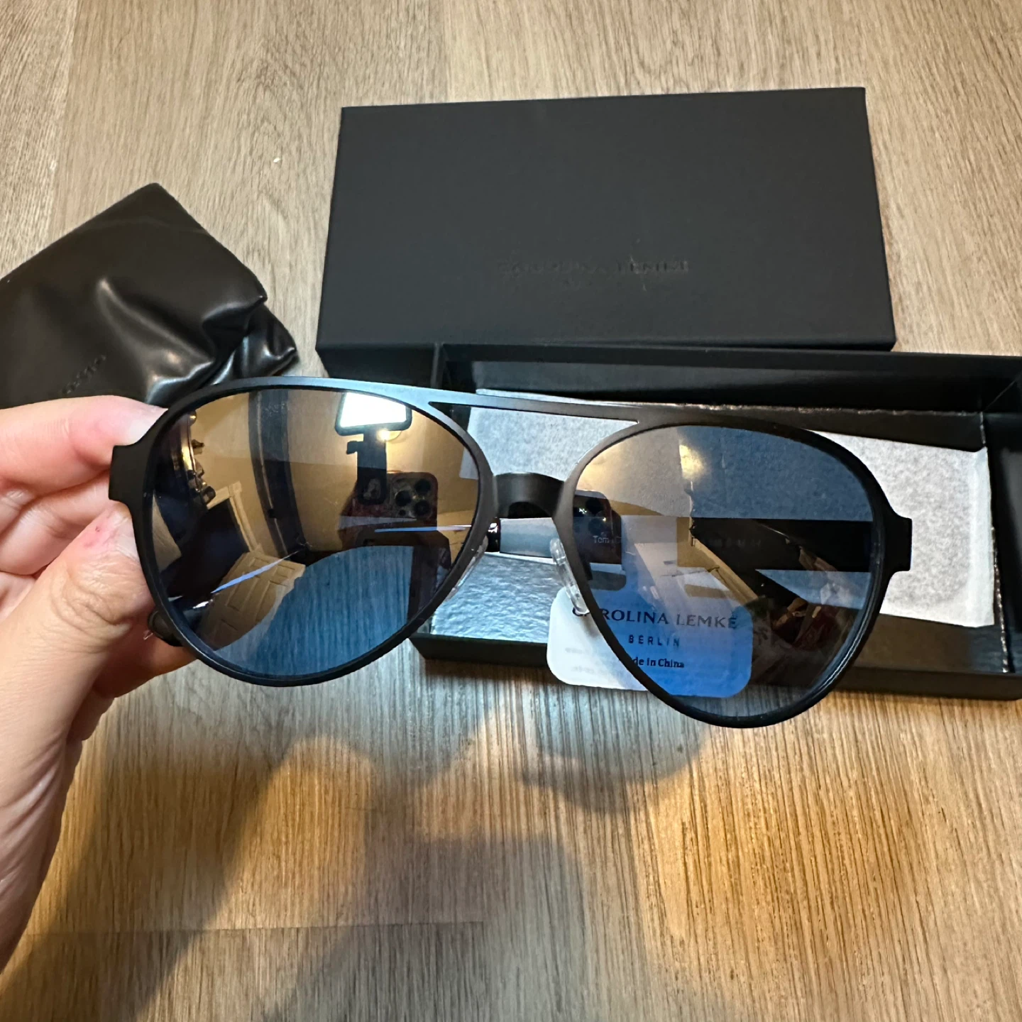Carolina Lemke Designer Sunglasses - Tom Black, Matte - photo 4