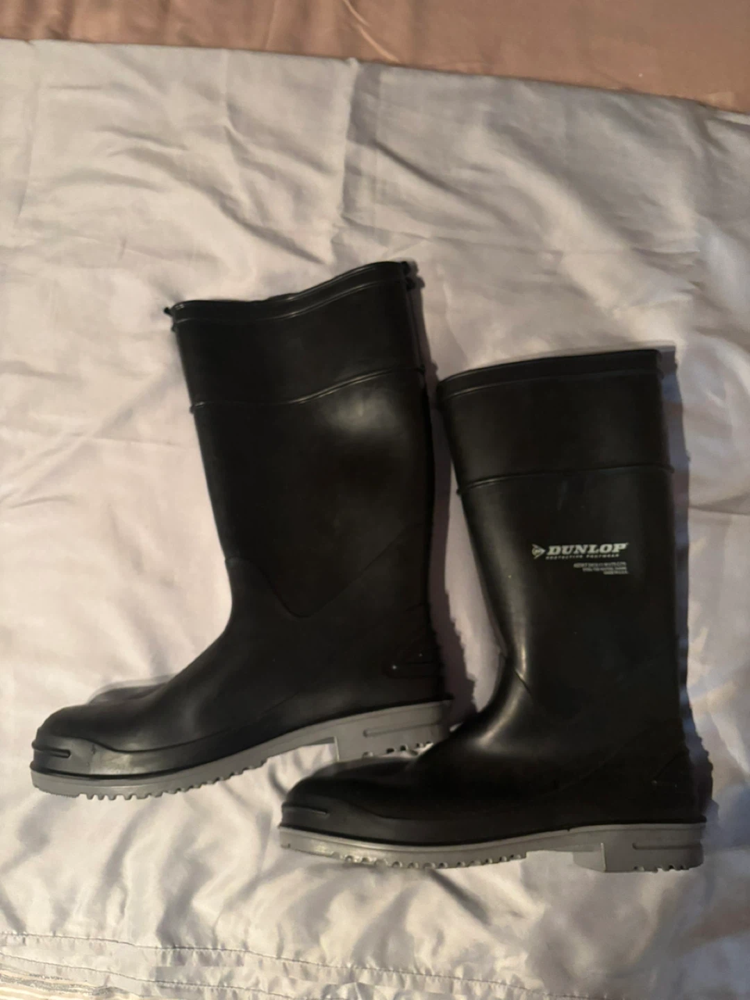 Dunlop Black Steel Toe Work Boots Size M