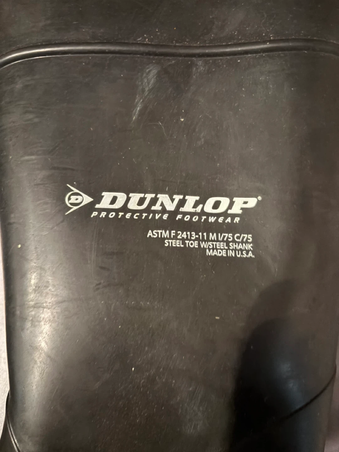 Dunlop Black Steel Toe Work Boots Size M - photo 3