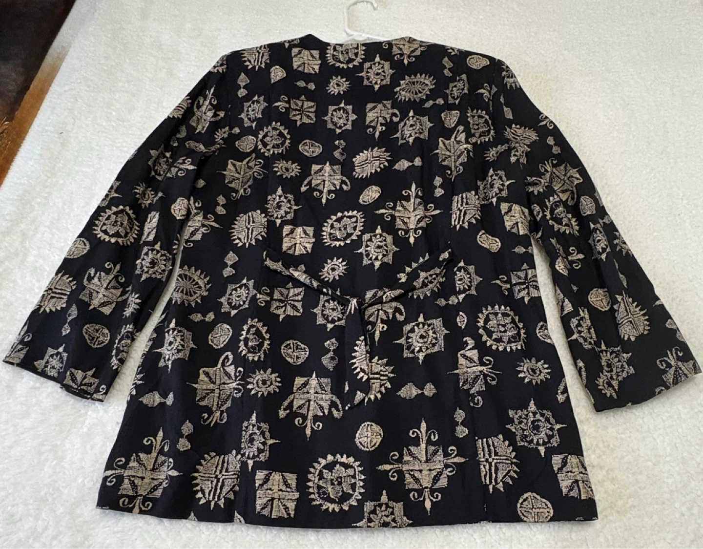 Nu Mode Black & Tan Patterned Skirt and Jacket Set - photo 2