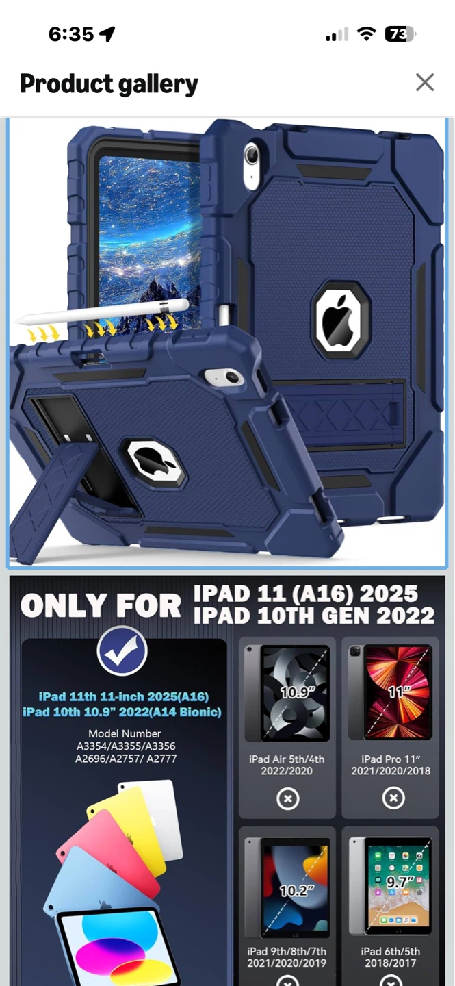 iPad 11th Gen, 128gb - Blue + Case - photo 3