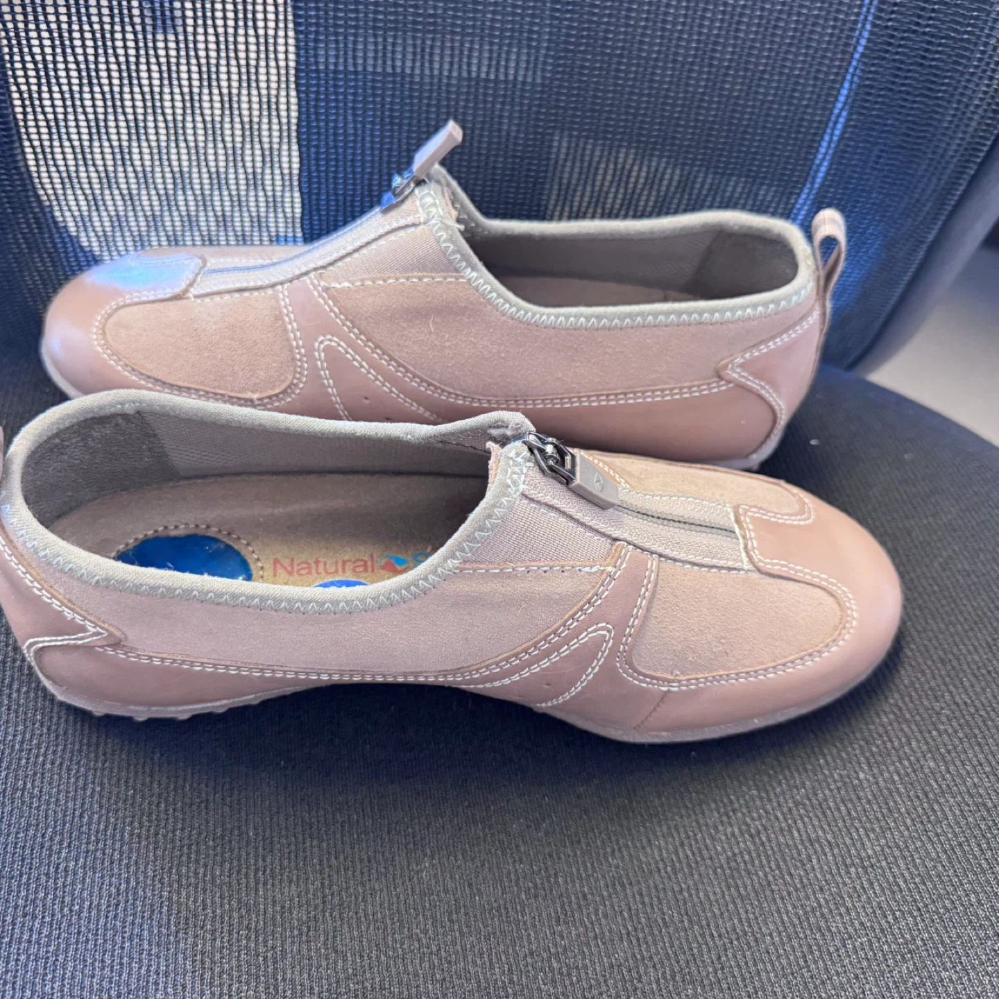 NaturalSport Women's Pink Zip-Up Loafer Shoes