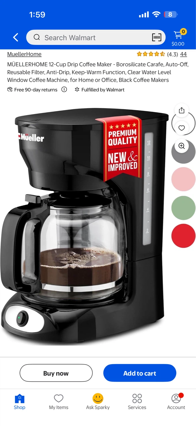 Mueller 12-Cup Drip Coffee Maker - Black - photo 2