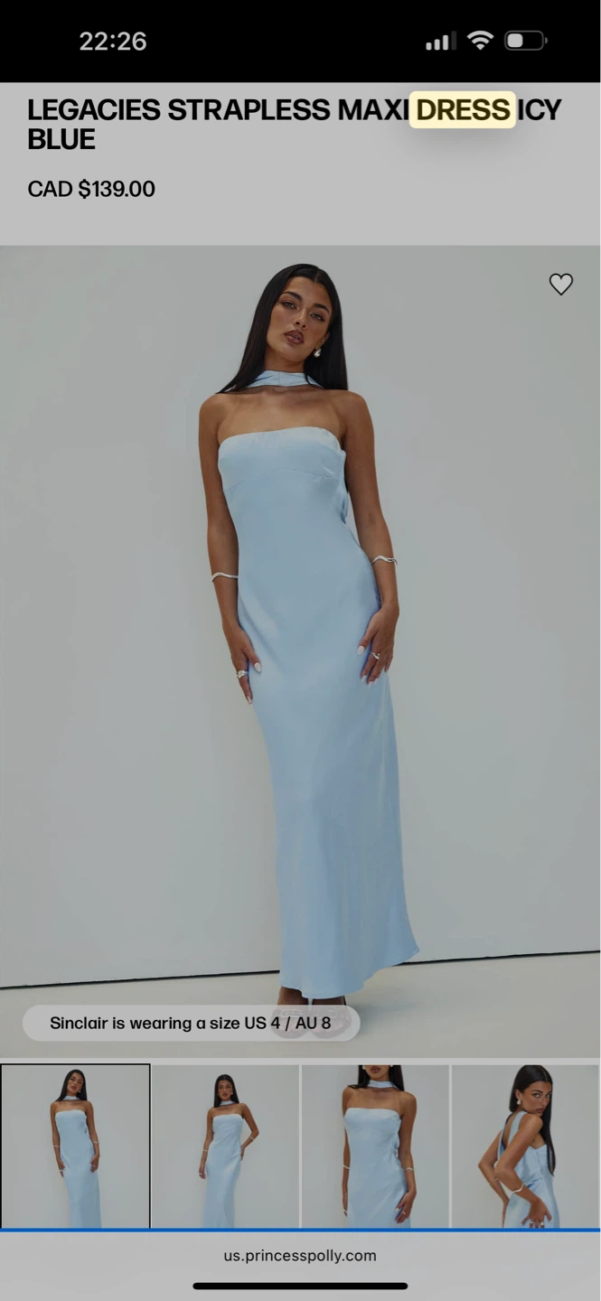 Princess Polly Legacies Strapless Maxi Dress