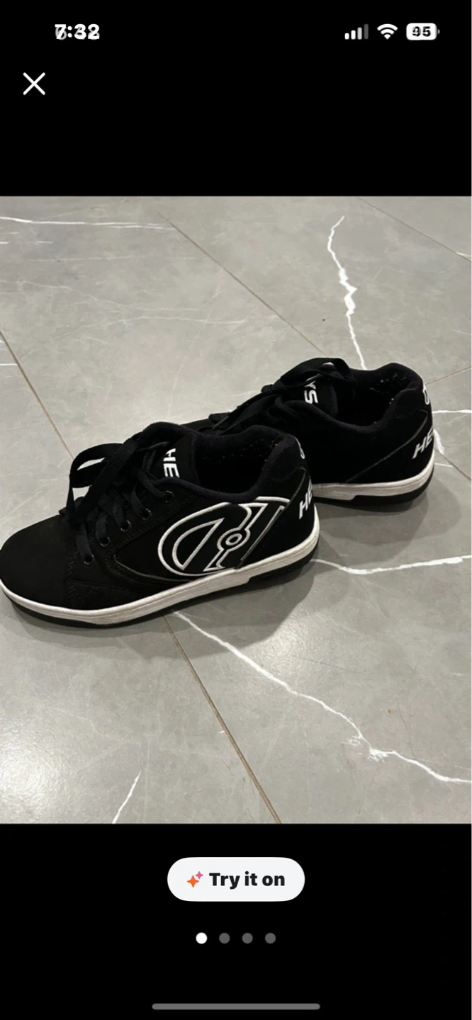 Kids Heelys Propel 2.0 Black/White Youth Skates Size 3