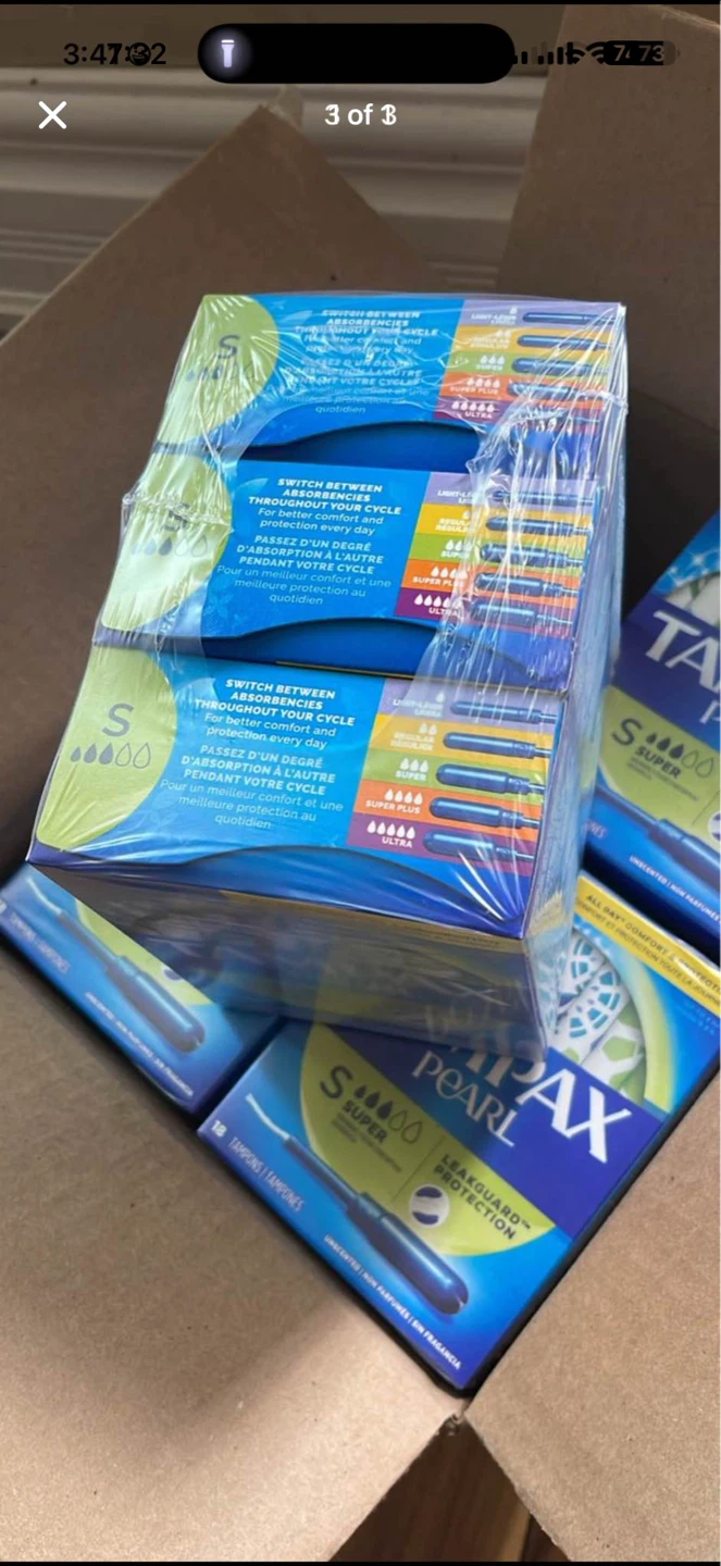 Tampax Pearl Tampons Super $30 for 12 boxes - photo 2