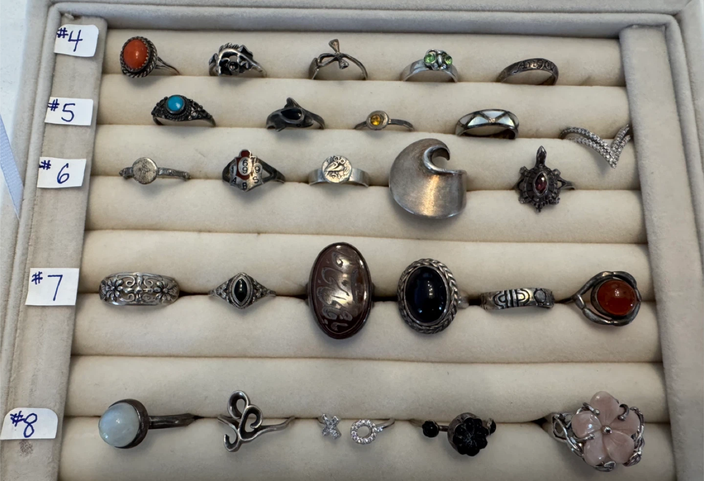 Individual Vintage & Antique Silver Rings For Sale