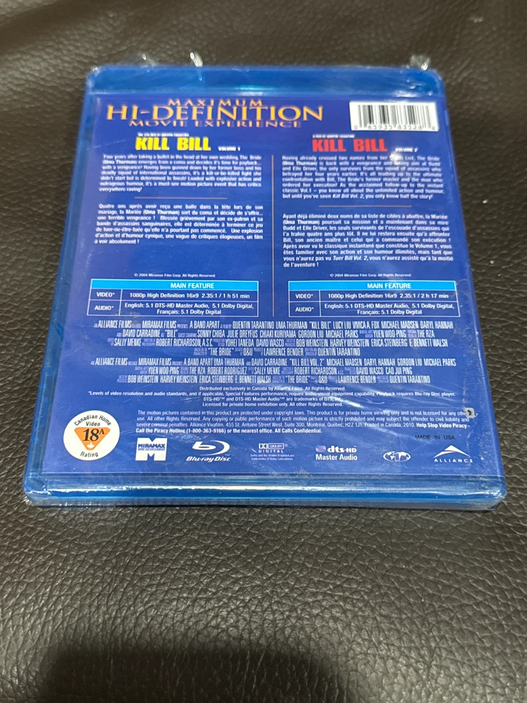 Kill Bill Vol. 1 & 2 Blu-Ray Double Feature - photo 2