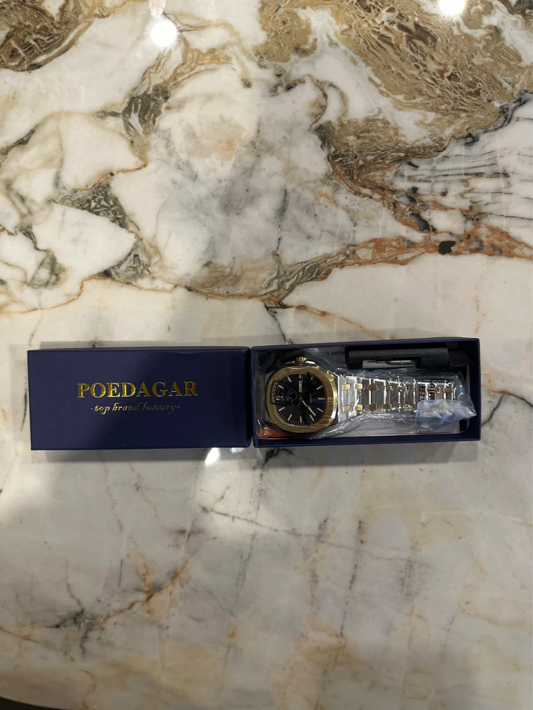 POEDAGAR Watch - Blue and Gold - photo 3