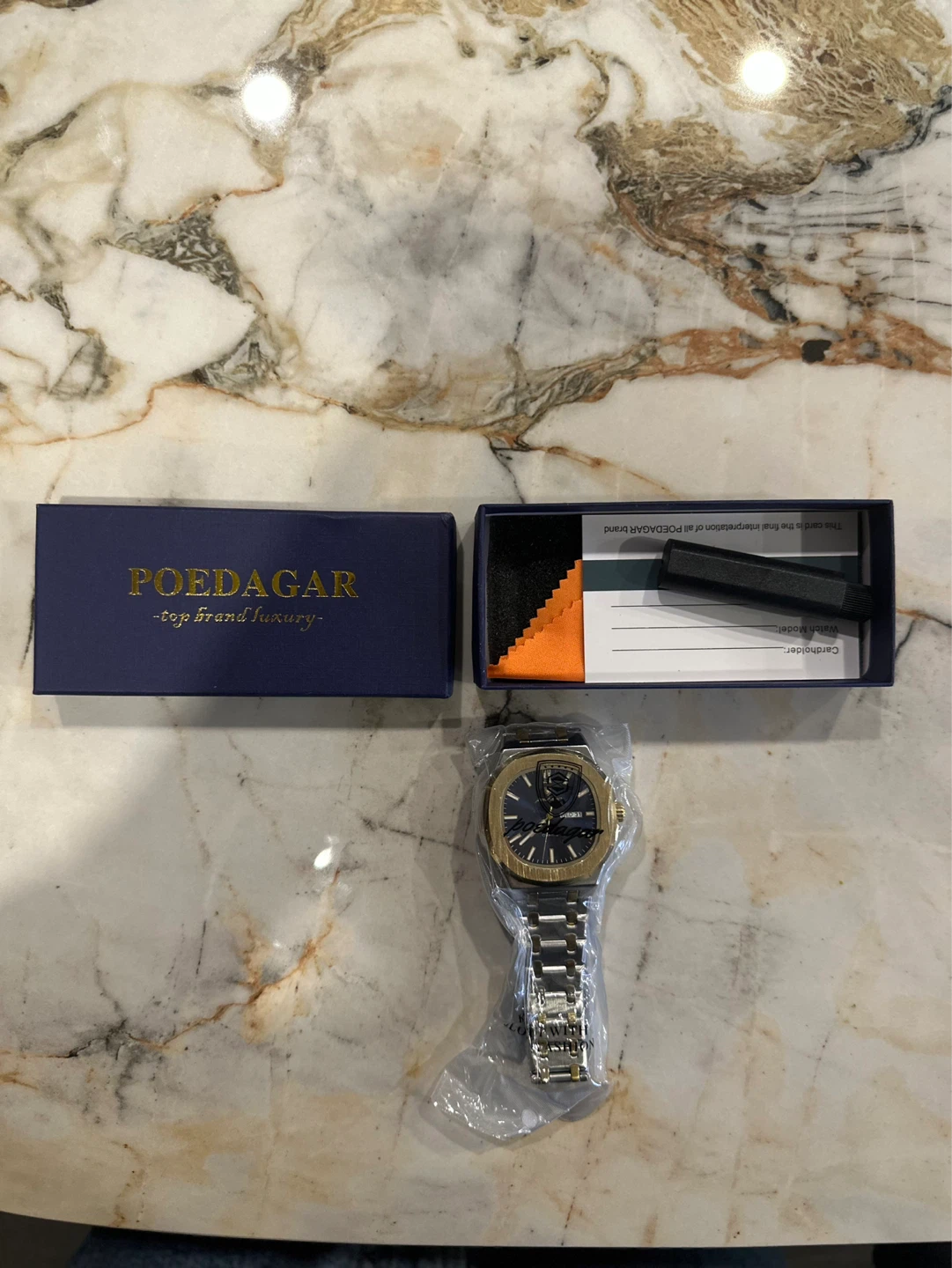 POEDAGAR Watch - Blue and Gold - photo 4