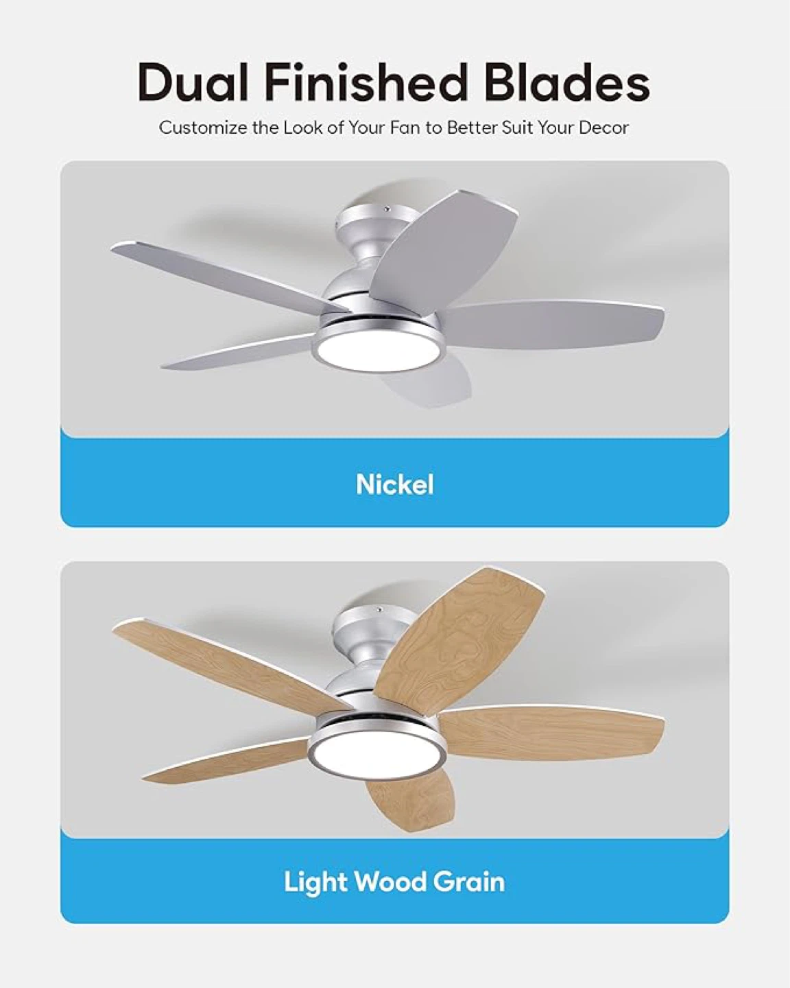 VONLUCE Ceiling Fan with LED Light Kit - photo 2