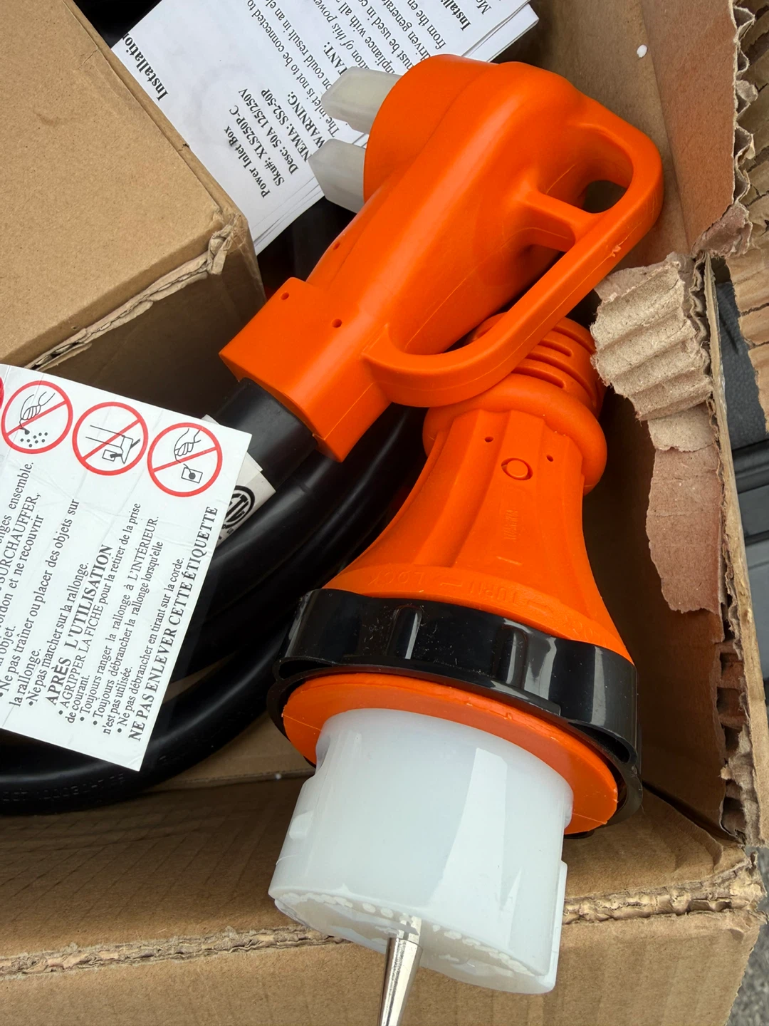 50 Amp Generator Cord with Power Inlet Box & Twist-Lock Plug - photo 3