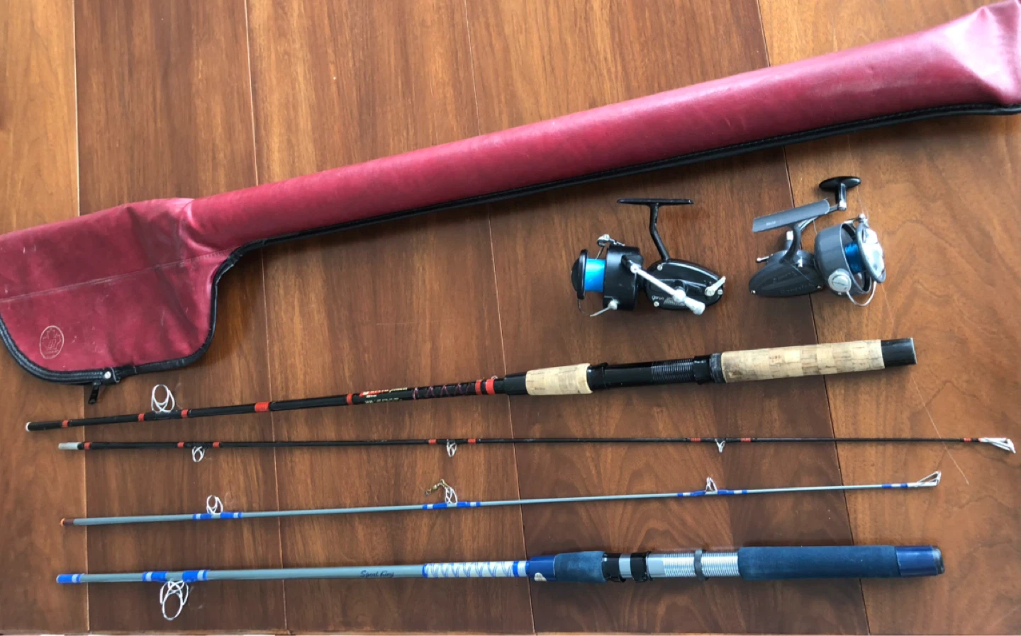 2 Fishing Reels & Rods and Case