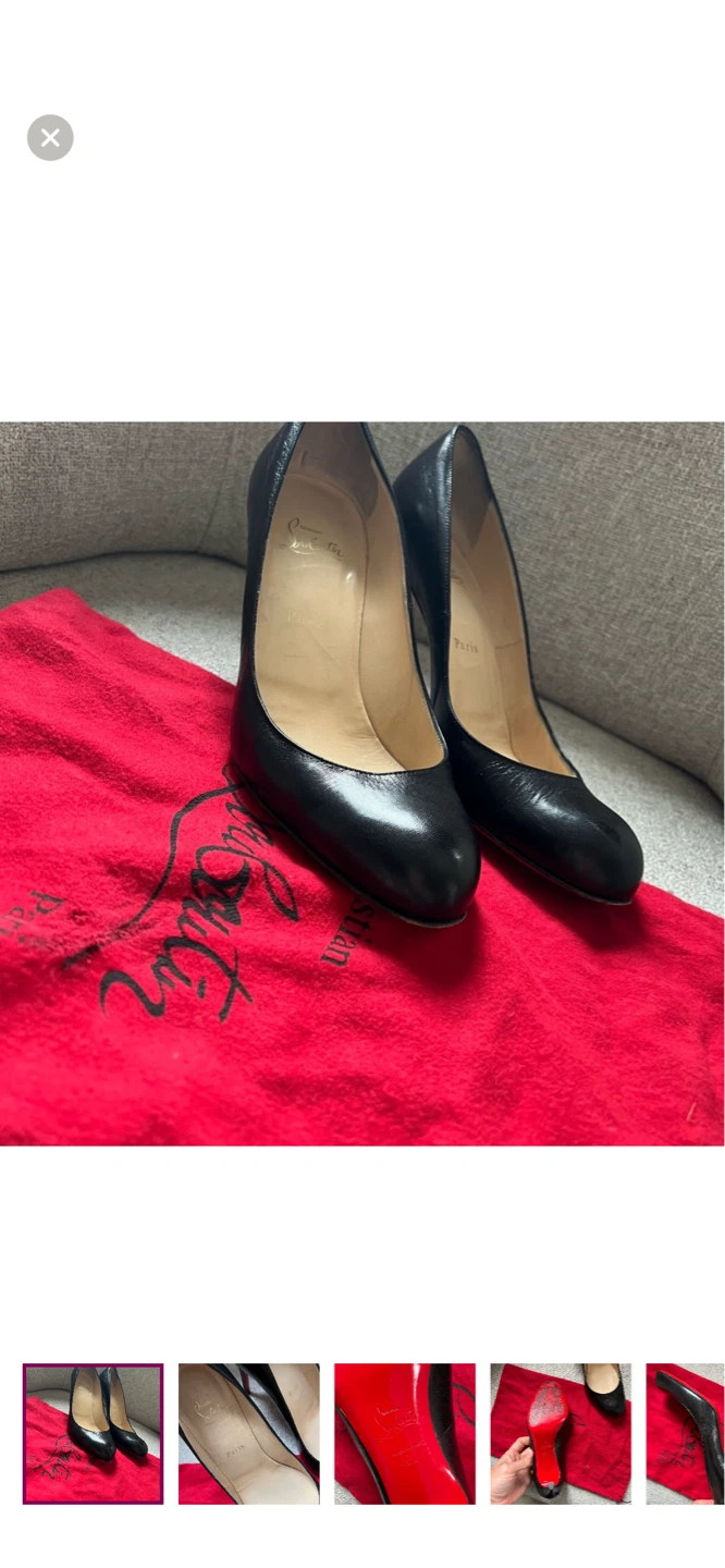 Christian Louboutin Black Leather Heels