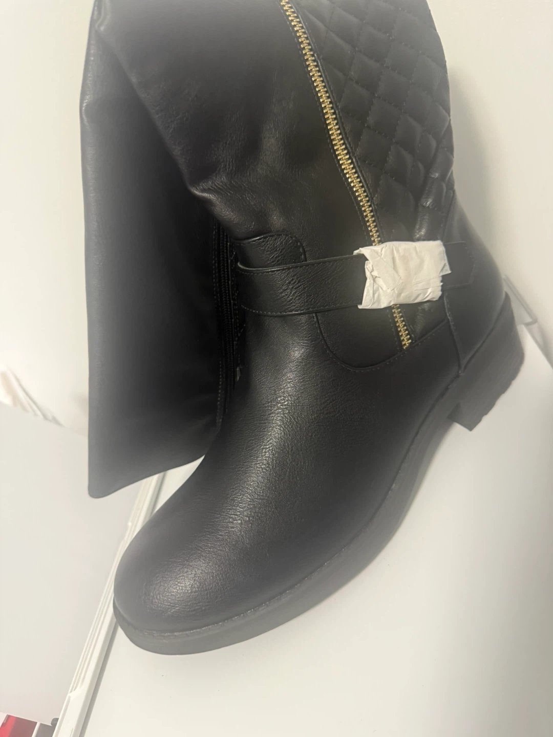 Dream Pairs Black Quilted Riding Boots - Size 12 - photo 5