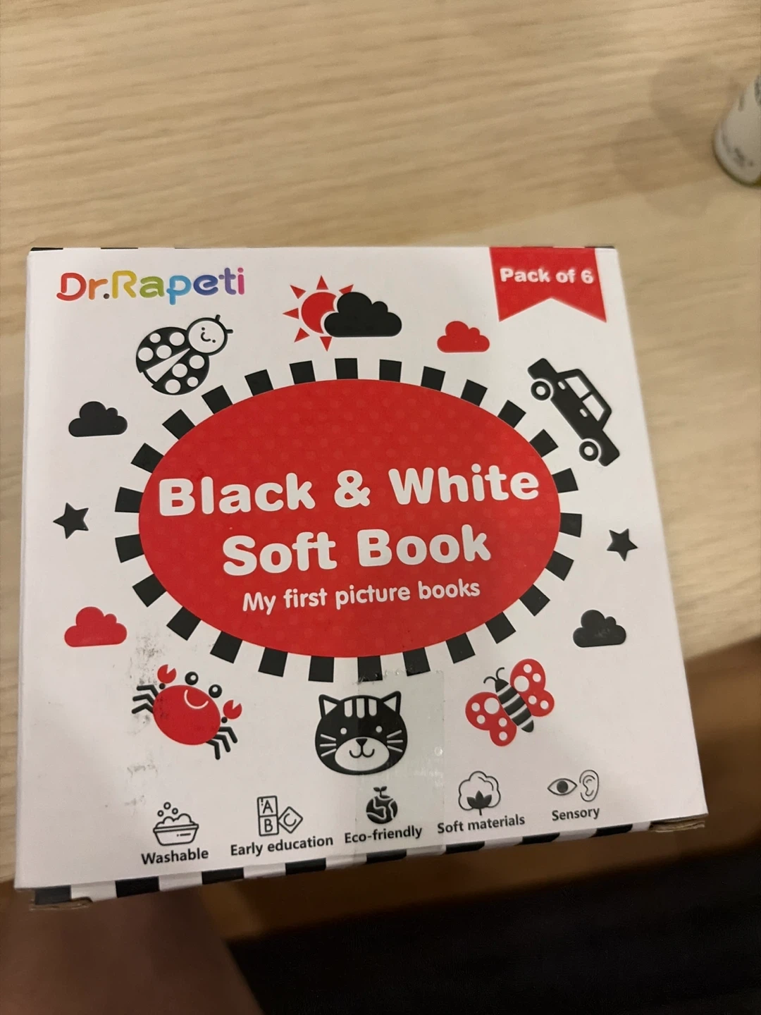 Dr.Rapeti Black & White Soft Book - Pack of 6