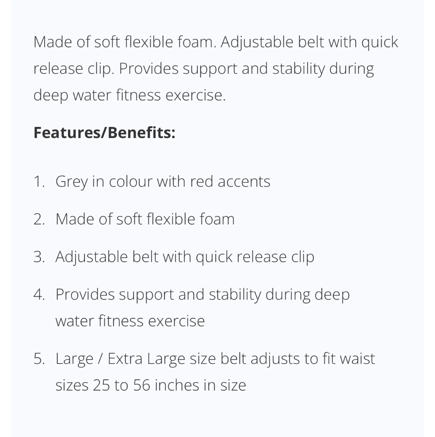 Speedo Water Fitness Belt L/XL 25”-56” waist - photo 4