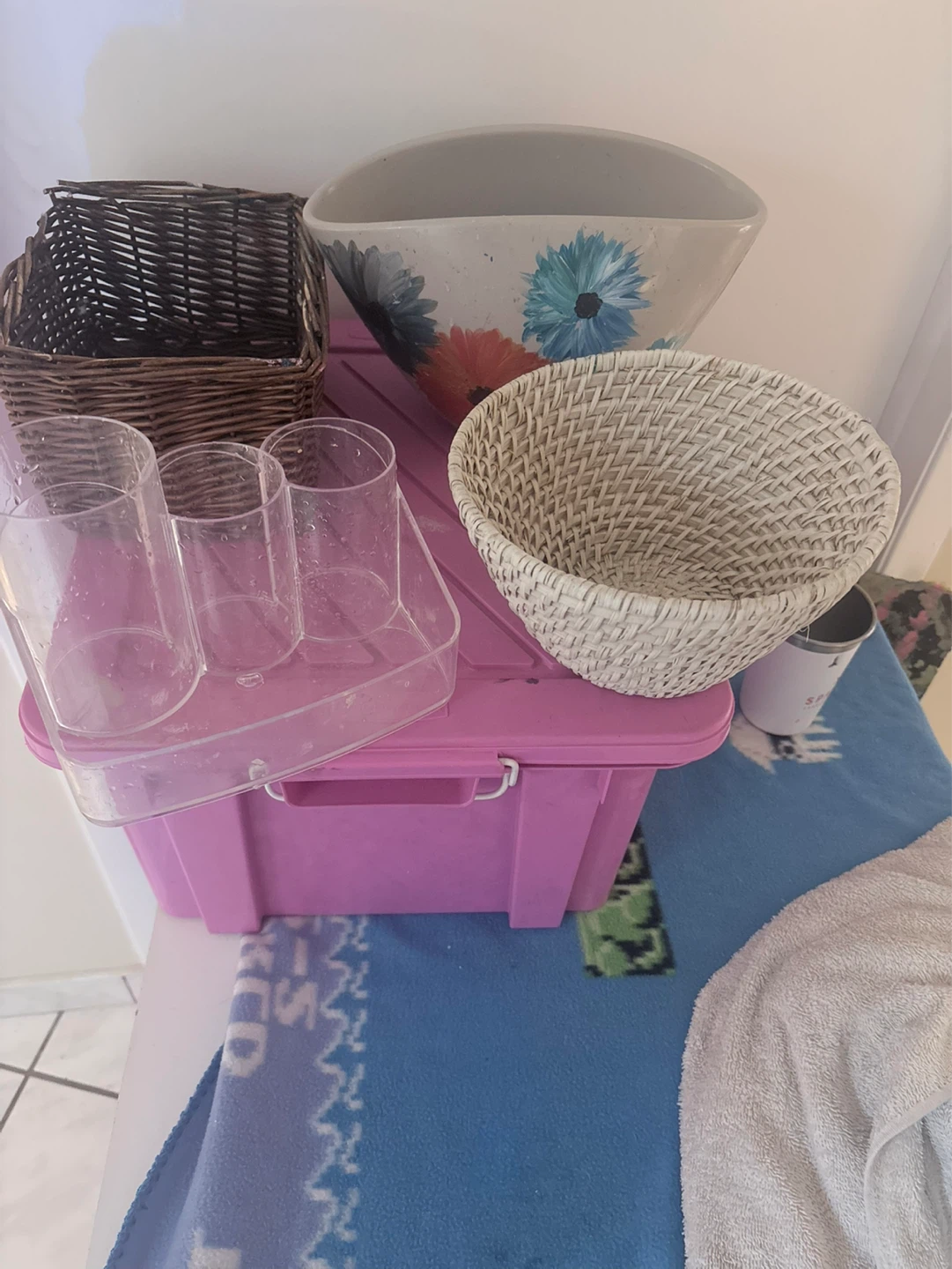 Assorted Baskets and Decorative Bowl