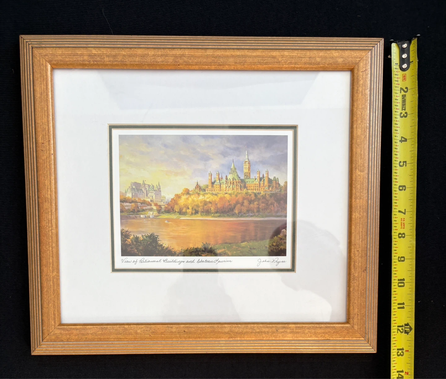 Signed Framed John Lyce Print Parliament & Chateau Laurier - photo 4