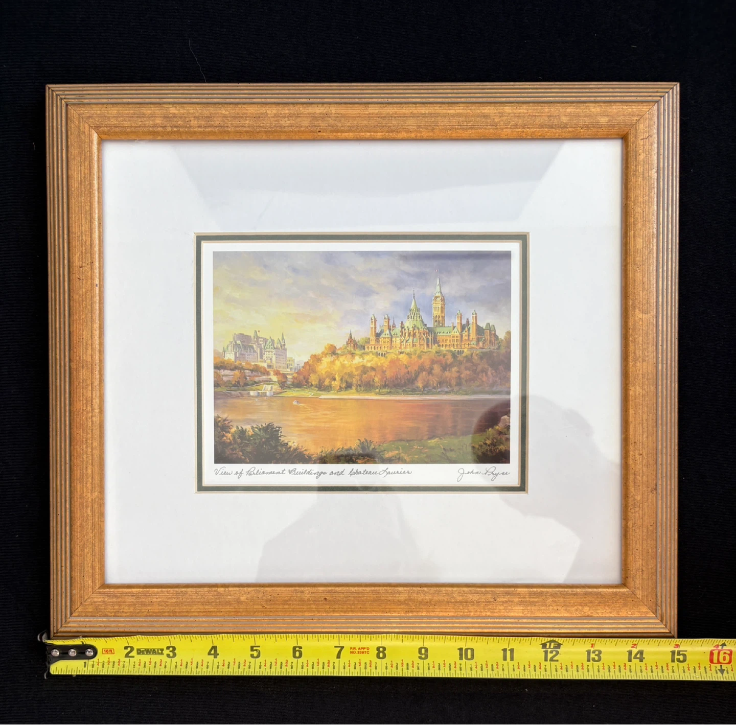 Signed Framed John Lyce Print Parliament & Chateau Laurier - photo 3