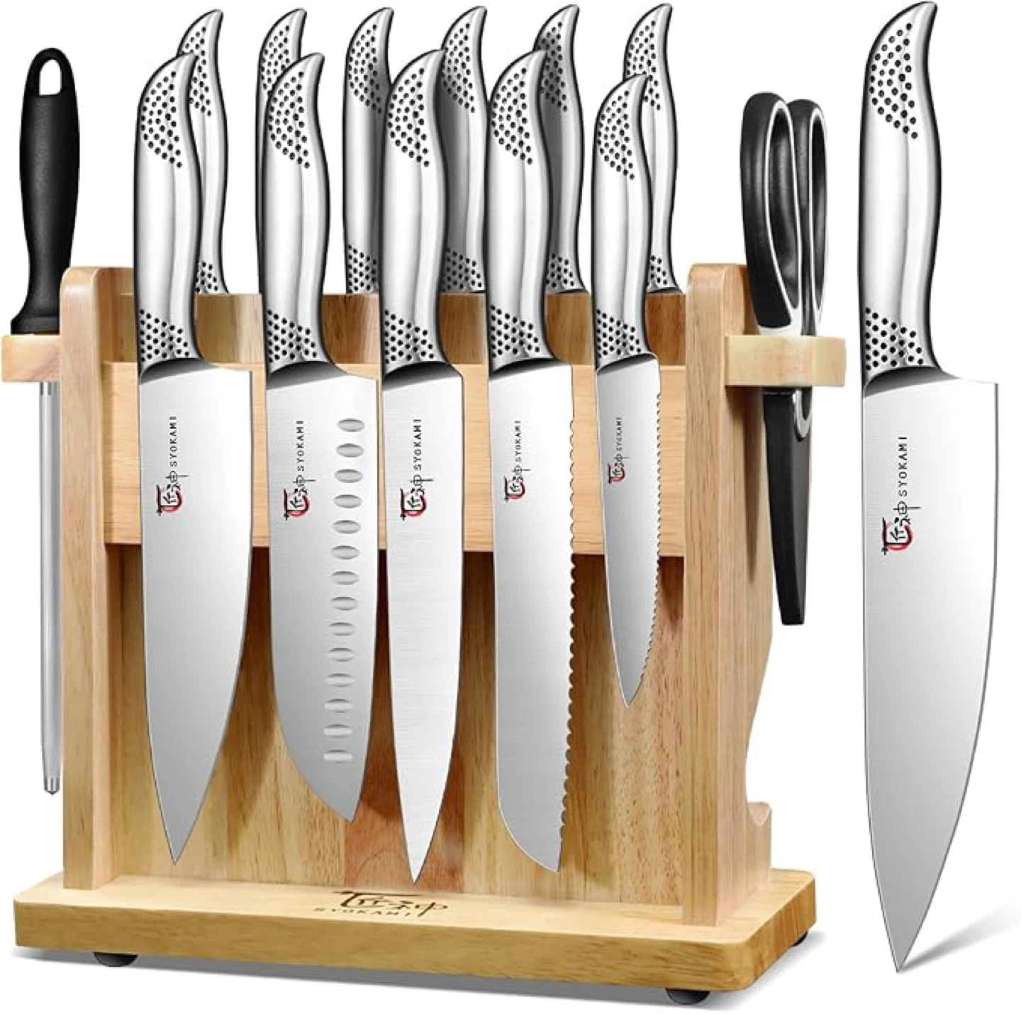 SYOKAMI 14-Piece Knife Set with Magnetic Holder