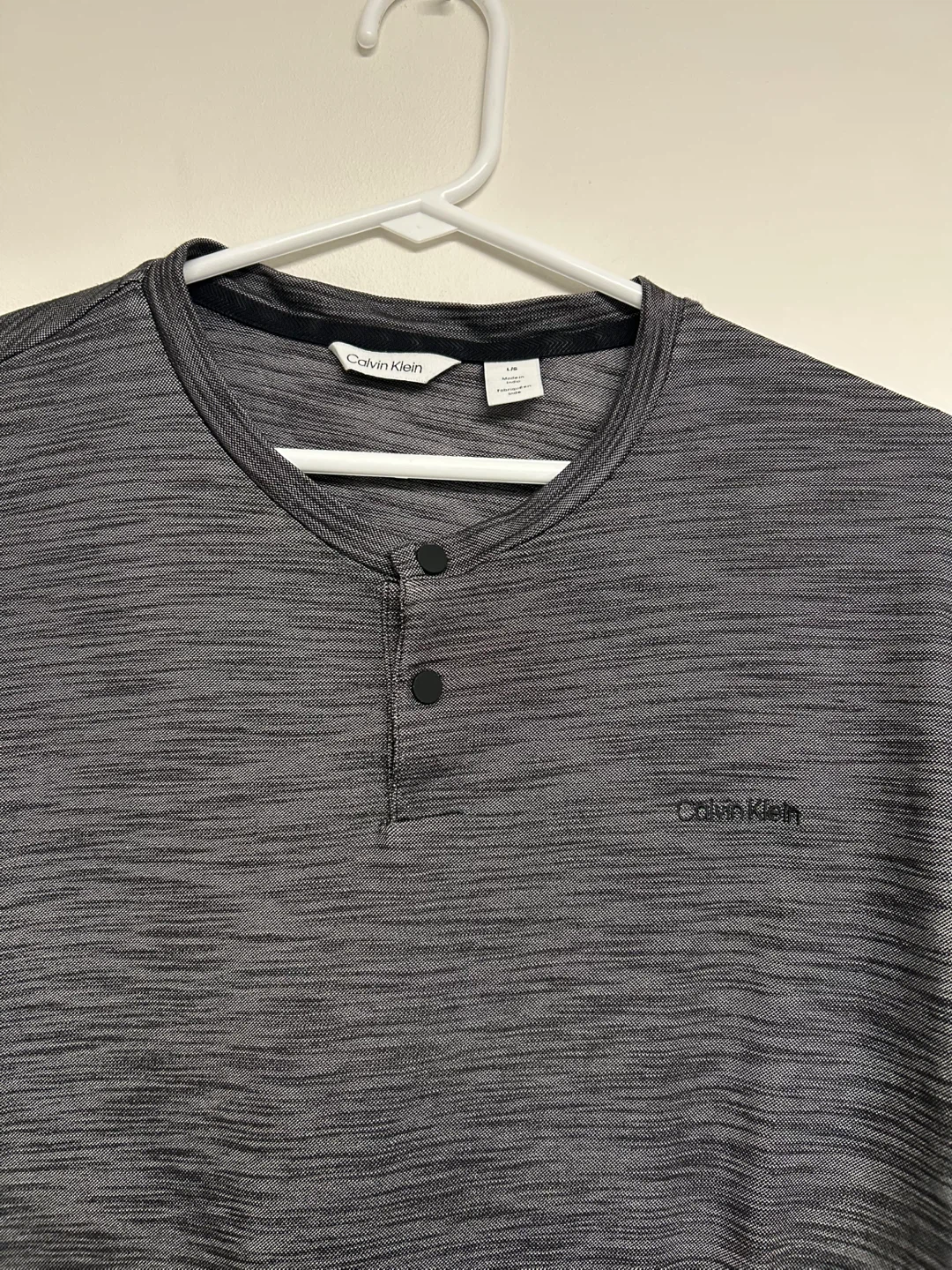 Calvin Klein Long Sleeve Henley Shirt Grey Size L - photo 2