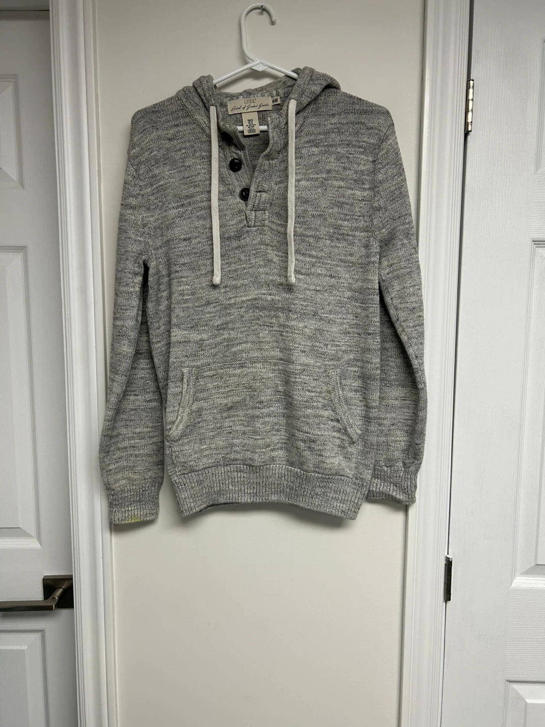 H&M Grey Knitted Hoodie