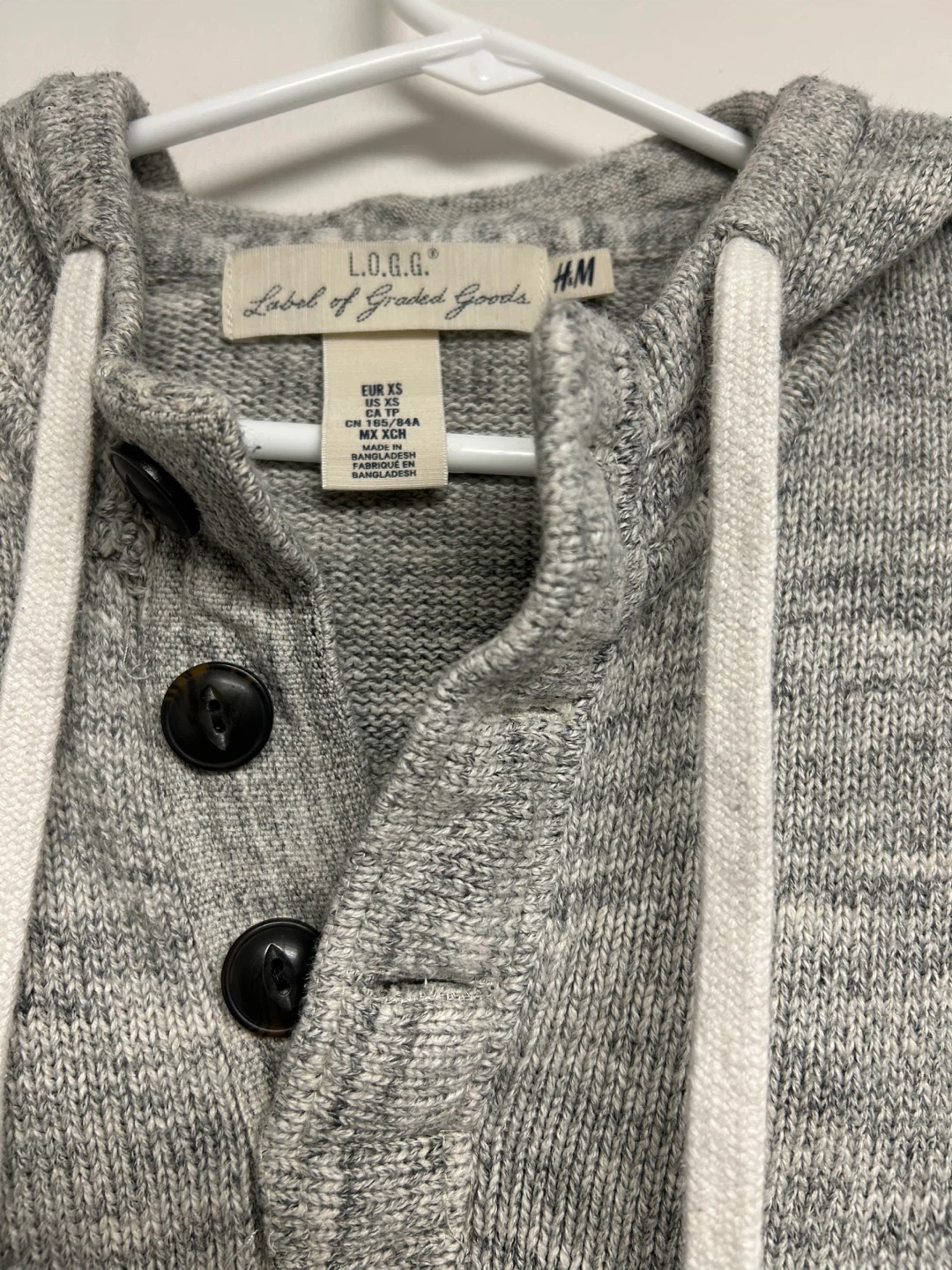 H&M Grey Knitted Hoodie - photo 2