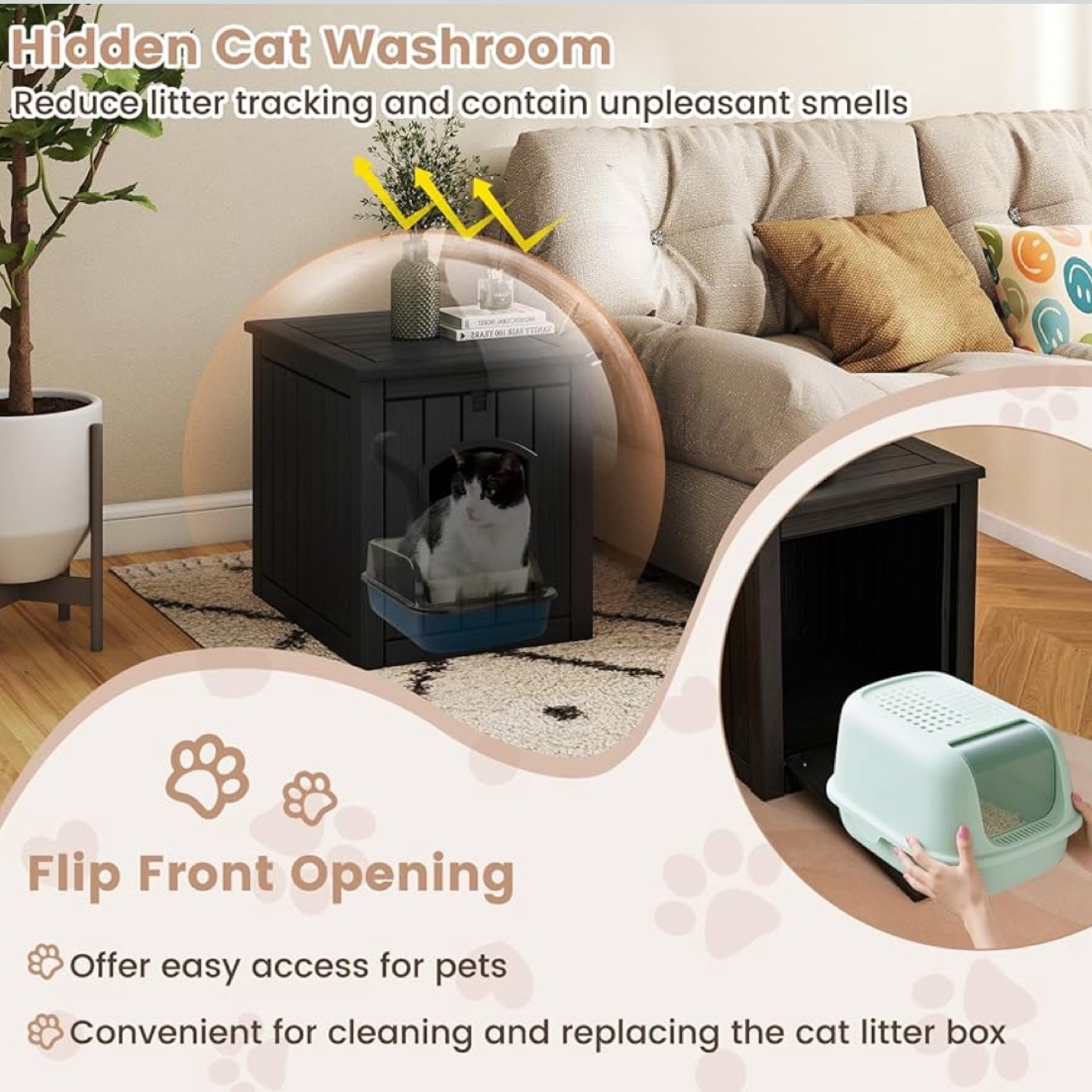 Hidden Cat Litter Box Enclosure - photo 3